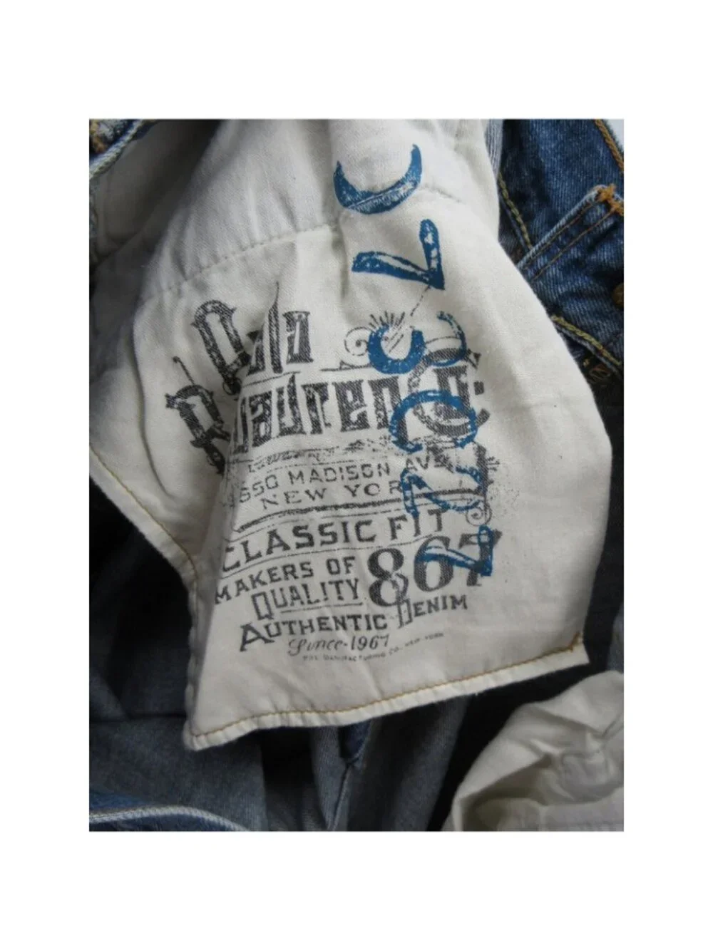 Polo Ralph Lauren Jeans 44X34 Big 867 Classic Fit Authentic Denim Pants